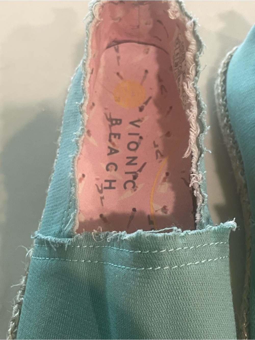 Vionic Mint Green Canvas Espadrille Slip-Ons - Picture 2 of 9